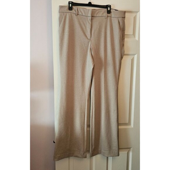 Simply Vera Vera Wang Beige Women's Flare Pants - Picture 1 of 12